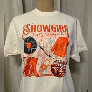 Taylor Swift Showgirl Graphic Tee - Orange Print